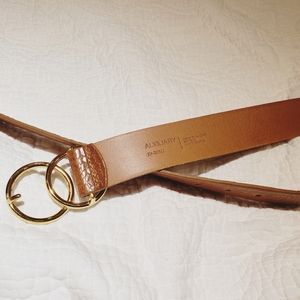 Aritzia Auxiliary cognac Italian leather belt